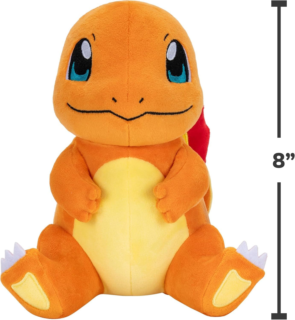 Jazwares Pokemon Kanto First Partner Plush 3-Pack Charmander closeup highlights soft material and character charm.