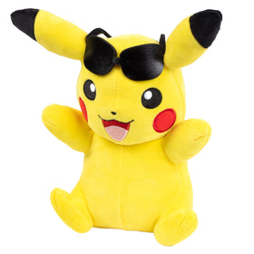 Official Jazwares Pokémon merchandise 8-inch Pikachu plush for fans.
