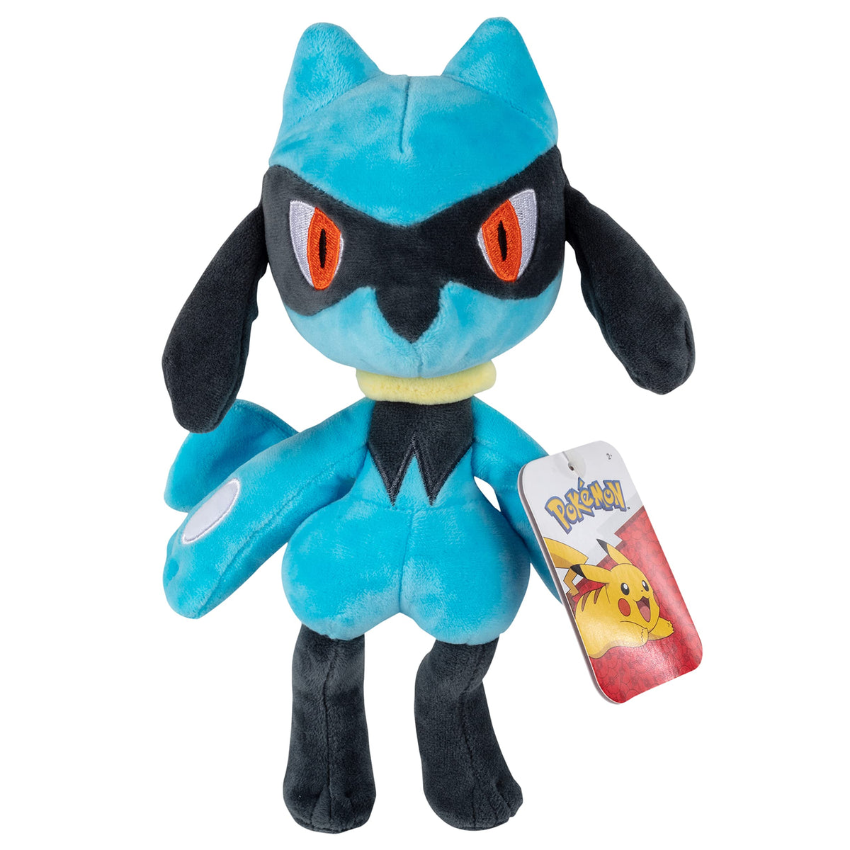 Jazwares Pokémon Riolu Plush front view, soft 8-inch cuddle buddy