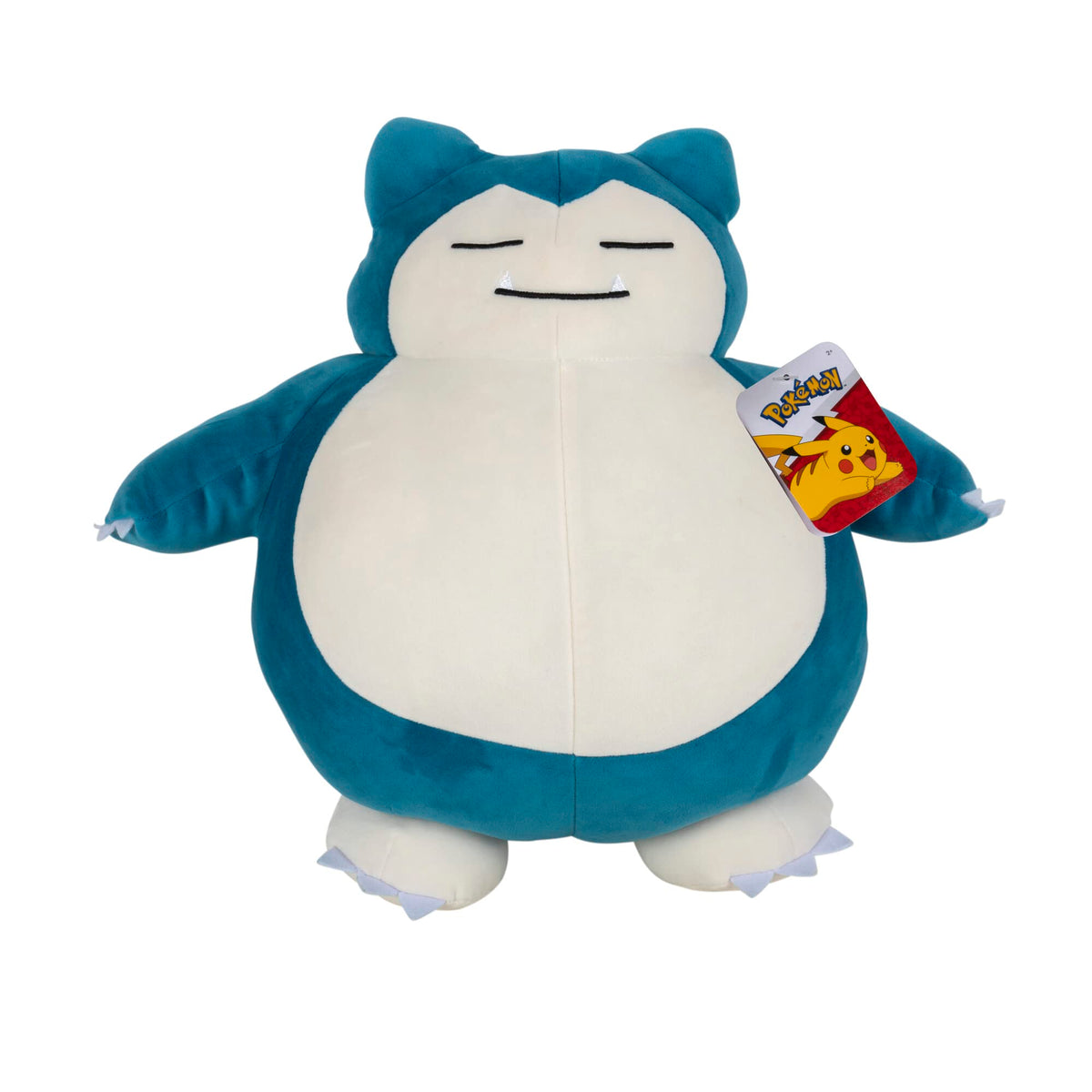 Jazwares Snorlax plush closeup showing ultra-soft material for comfort.