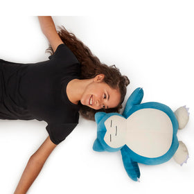 Jazwares Pokemon Snorlax Sleeping Plush, 18-inch pose for cozy cuddling and play.