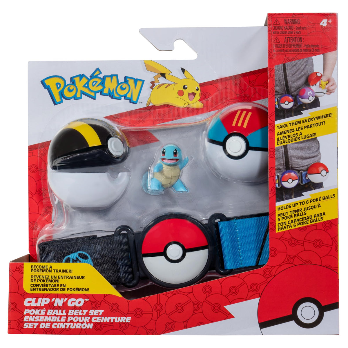 Jazwares Squirtle Clip N Go belt for portable battle-ready play.