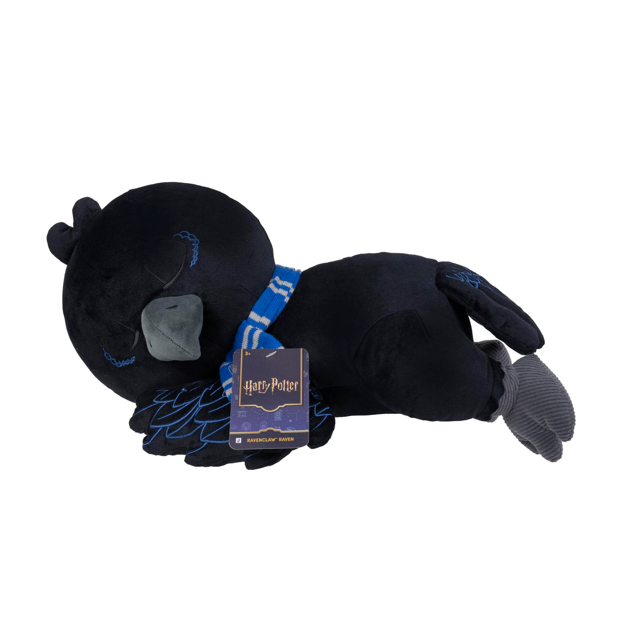 Jazwares Ravenclaw Raven 18-inch ultrasoft plush ideal for bedtime stories and imaginative play.