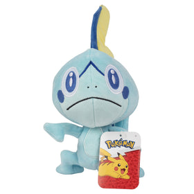 Jazwares Sobble Plush front view shows a soft, cuddly Pokémon toy.