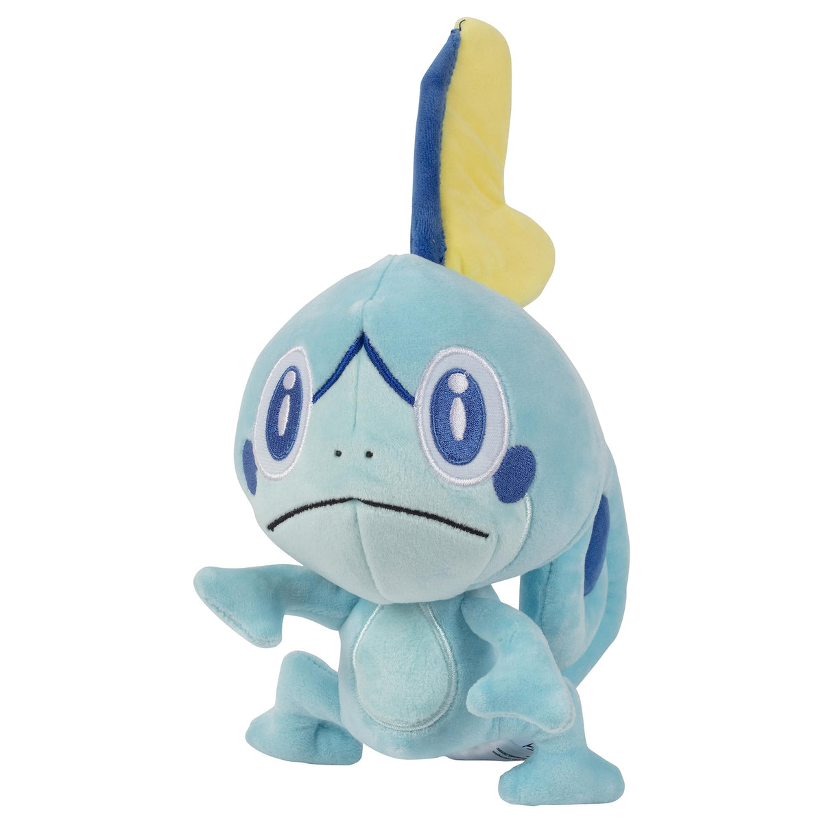 Jazwares Sobble Plush side view highlights portable, friendly companion.