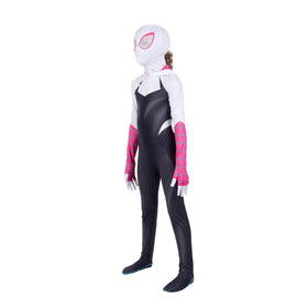 Jazwares Spider-Gwen Zentai small hood detail highlighting flexible fit