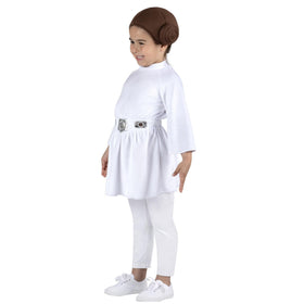 Jazwares Star Wars Princess Leia dress back view on a toddler costume.