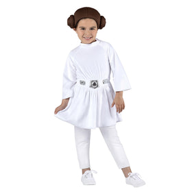 Jazwares Star Wars Princess Leia toddler dress front view highlighting style and comfort.