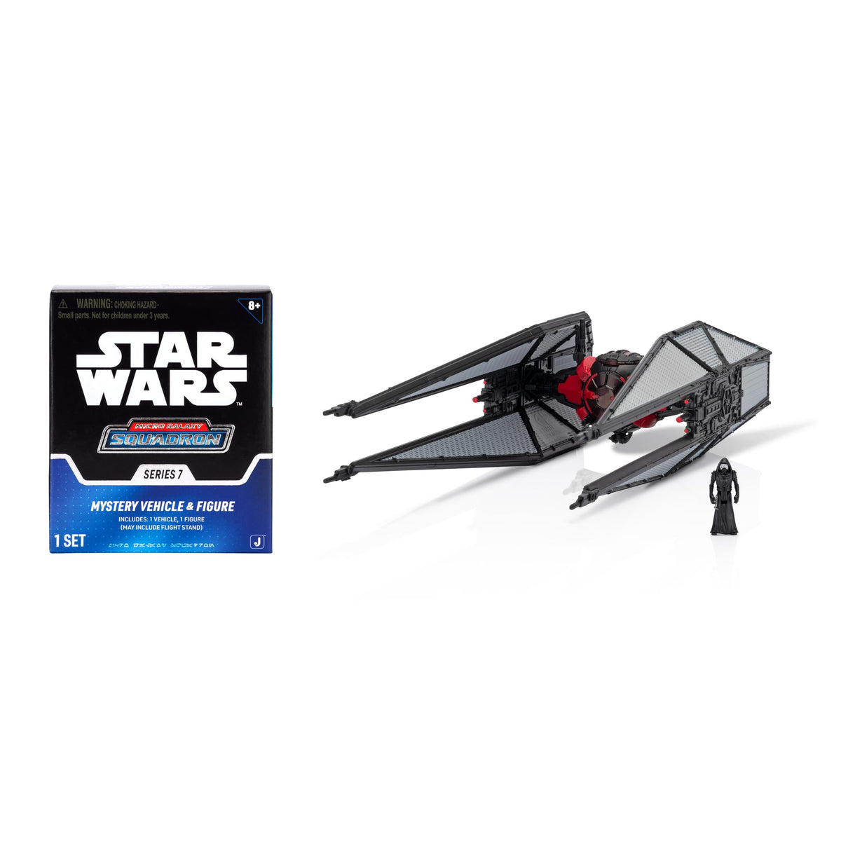 Jazwares Star Wars TIE Whisper bundle front view on display stand, ideal for collectors