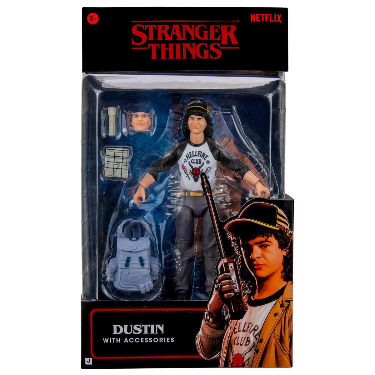 Jazwares Dustin Henderson Upside Down figure, 6-inch poseable display with dynamic action