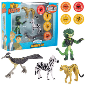 Jazwares Wild Kratts Runners 4-Pack: Kratt Brother figure in creature power suit for imaginative play