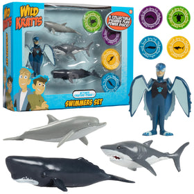 Jazwares Wild Kratts Swimmers 4-pack group figures ready for imaginative play