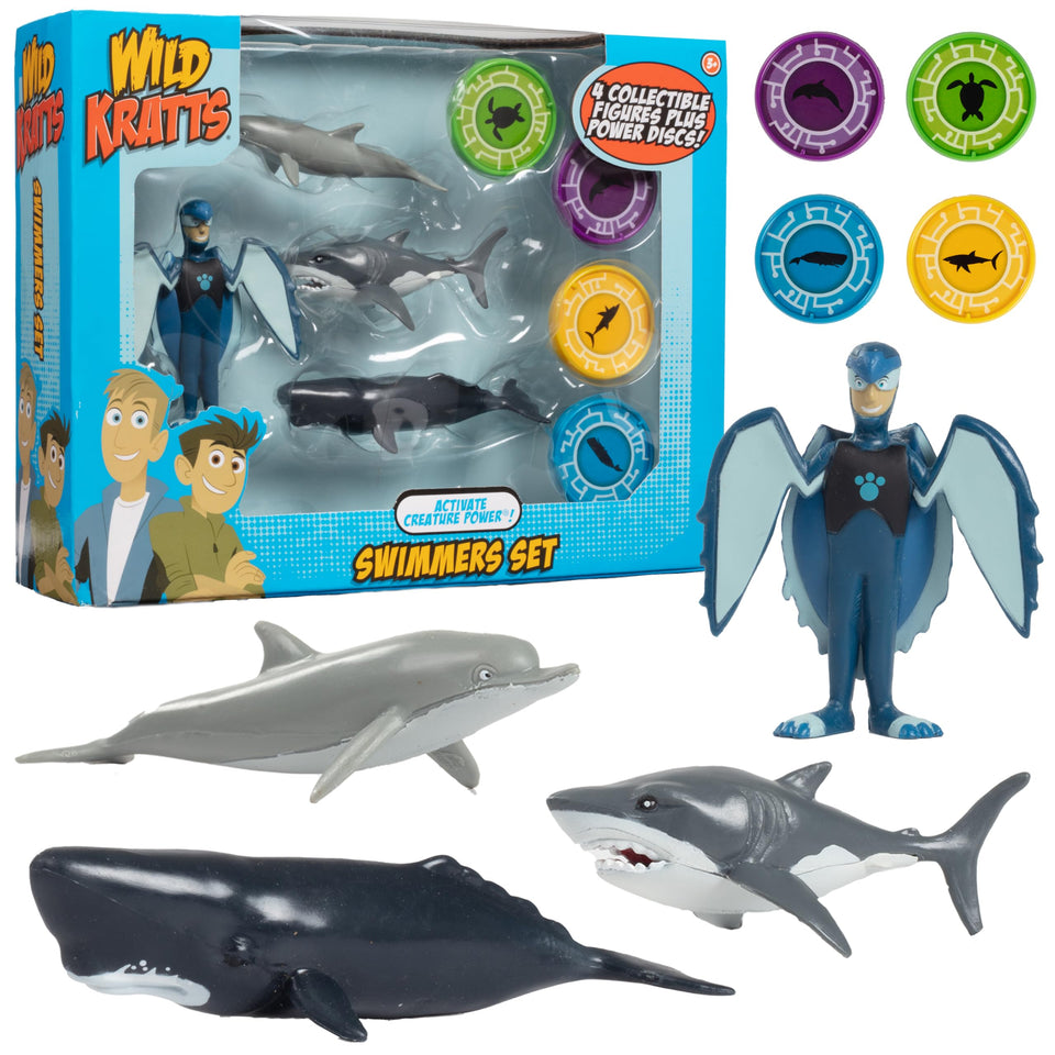 Jazwares Wild Kratts Swimmers 4-pack group figures ready for imaginative play