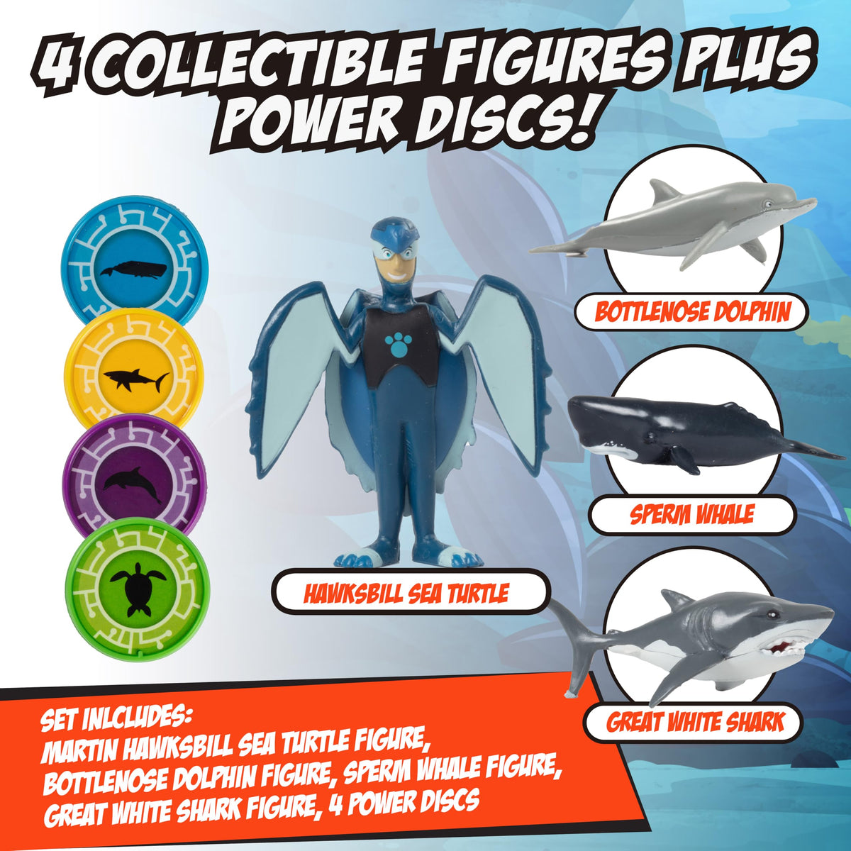 Jazwares Wild Kratts Swimmers 4-inch power animal figure in action pose 1