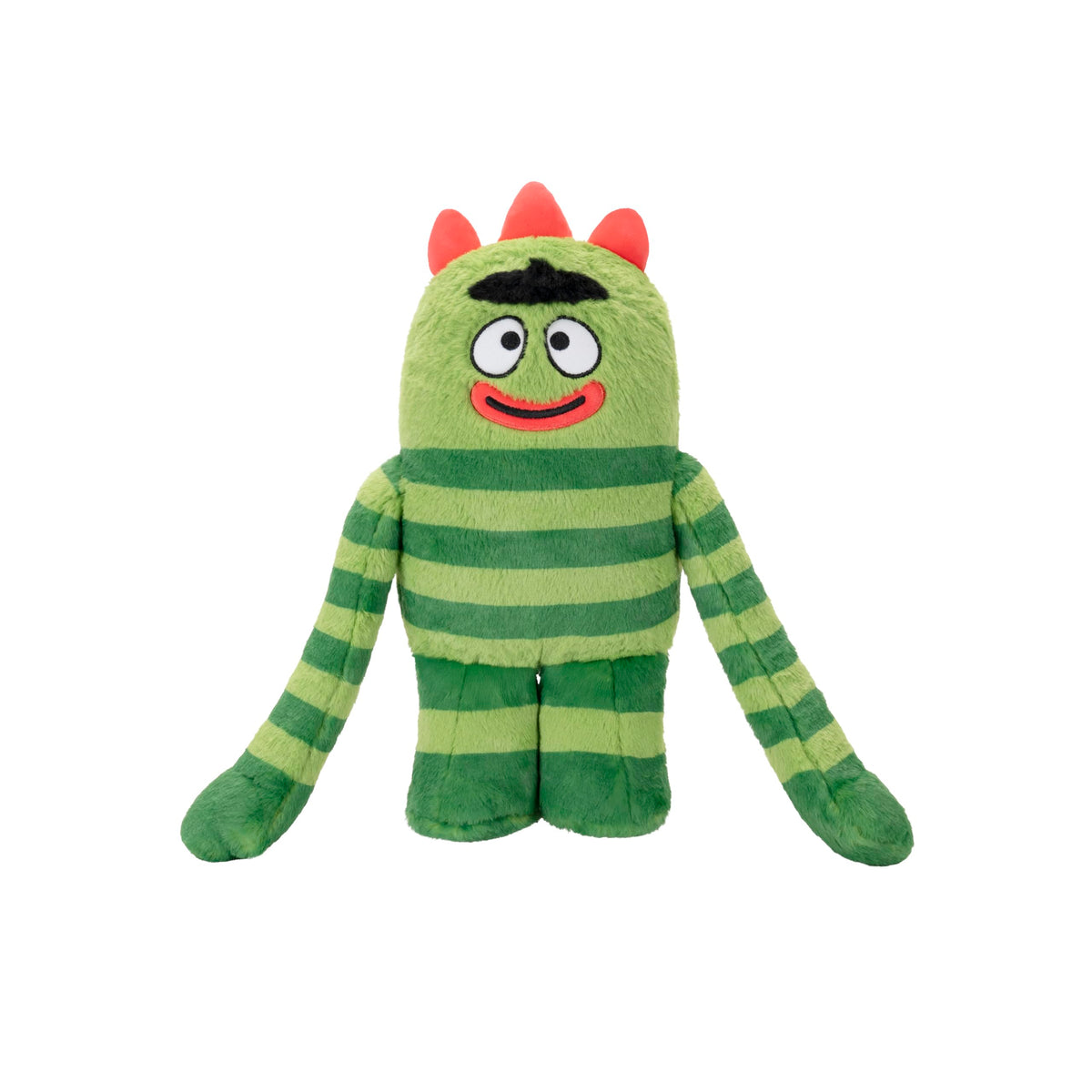 Jazwares Yo Gabba Gabba Dancey Dance Brobee hands prompt kids to dance and giggle.