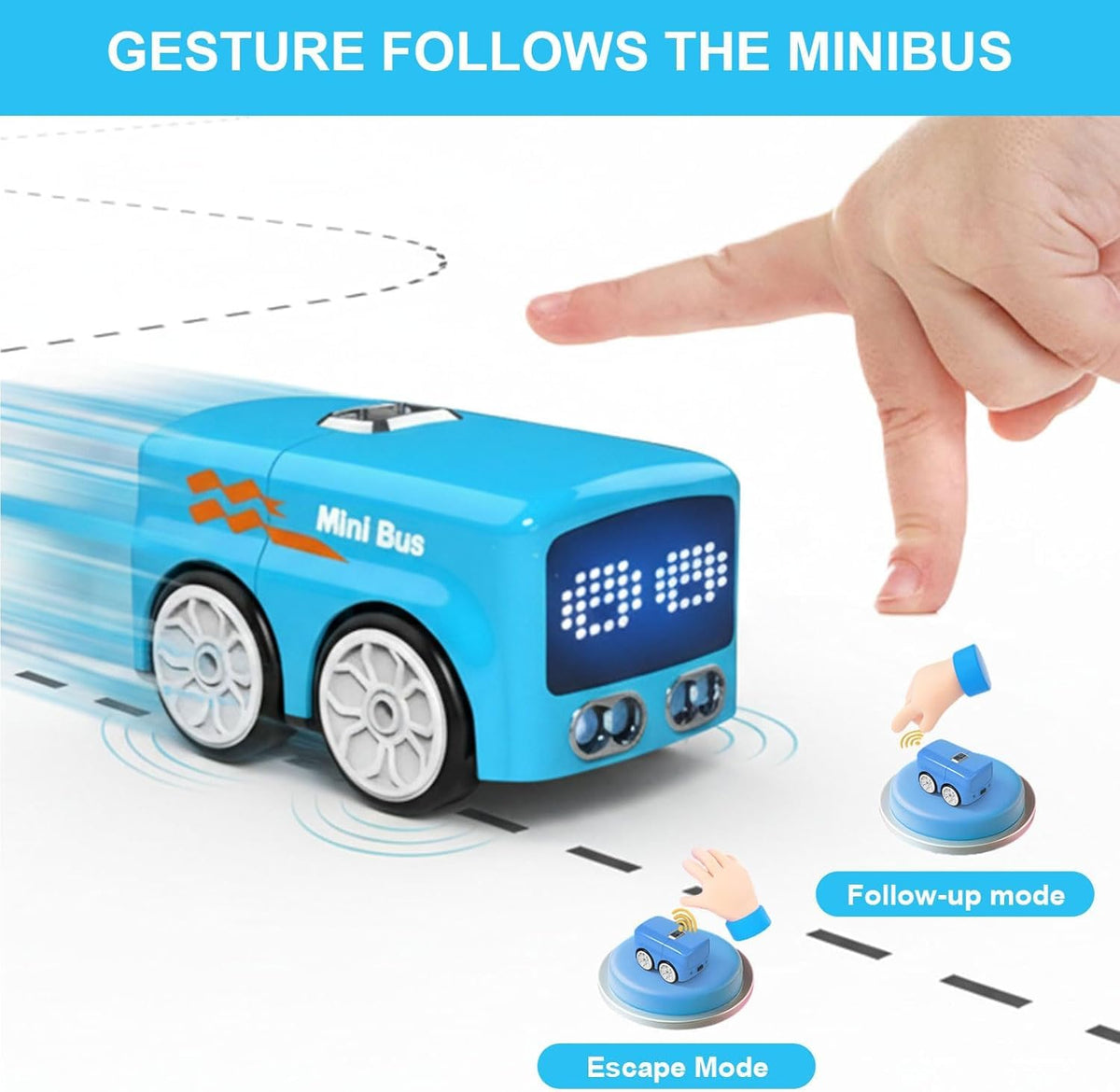 JBHUXT Magic Mini Bus auto-drive demonstrates autonomous exploration.