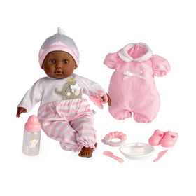 JC Toys Berenguer Boutique 15-inch doll with open eyes for lifelike pretend play.