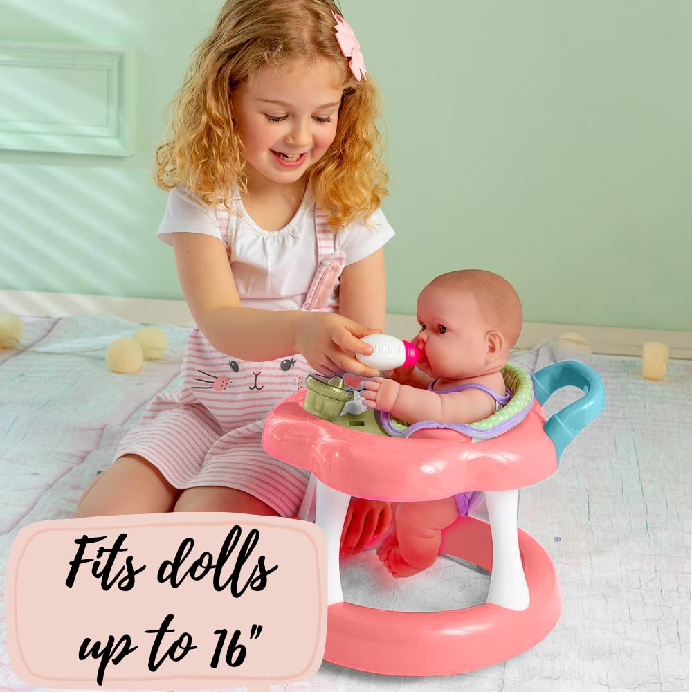 Cloth-seat design enables quick, simple seating for dolls.