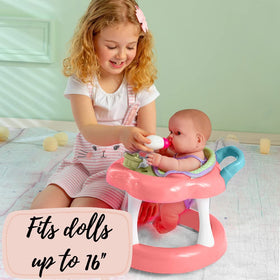 Cloth-seat design enables quick, simple seating for dolls.