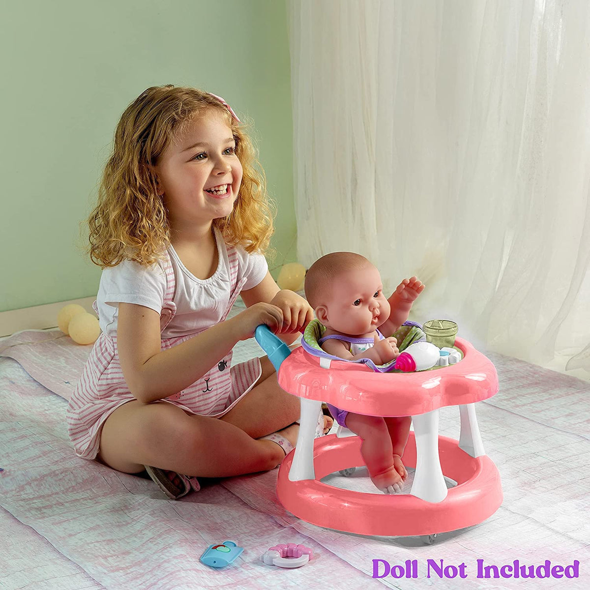 Durable plastic construction withstands hours of pretend play.