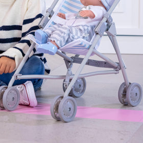 JC Toys Boutique seat belt keeps dolls secure during play.