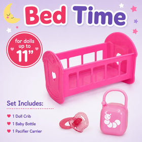 JC Toys pacifier with pod for 11 inch dolls—helps calm and nap time.