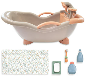 JC Toys doll bath set tub for dolls up to 16 inches, durable play.