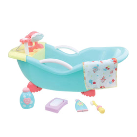JC Toys For Keeps Playtime bath set for 16-inch dolls with real water features.
