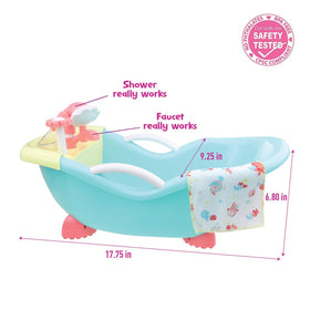 Soap dish included in the JC Toys bath set for organized pretend washing.
