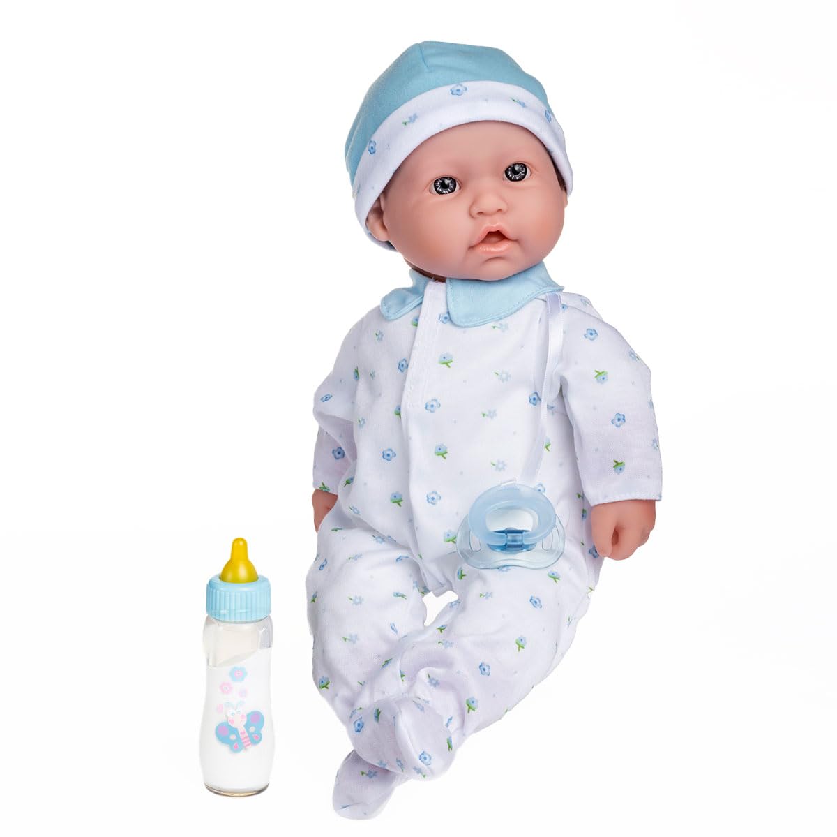 JC Toys La Baby 16-inch blue soft-body doll ready for hugs and play.