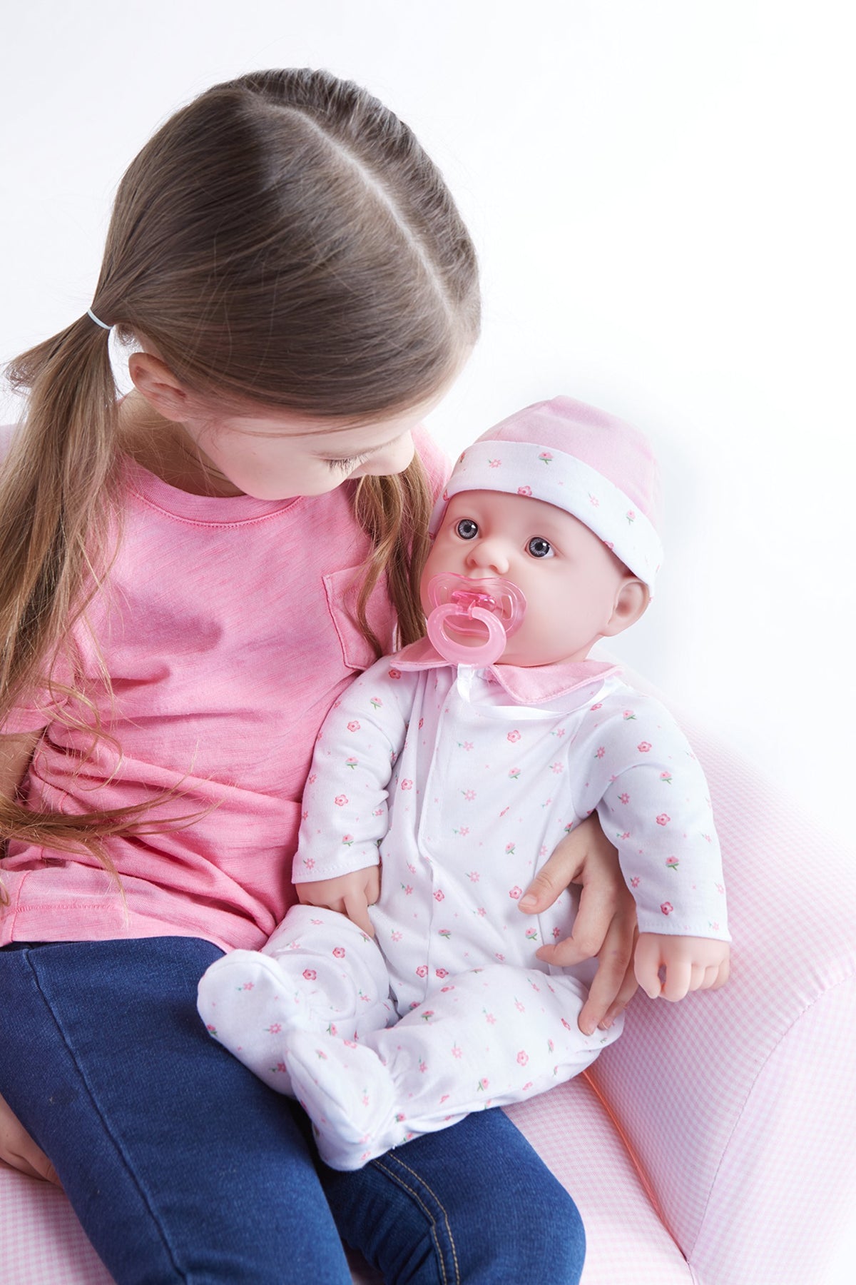 JC Toys La Baby with Magic Milk Bottle enhances pretend feeding play.