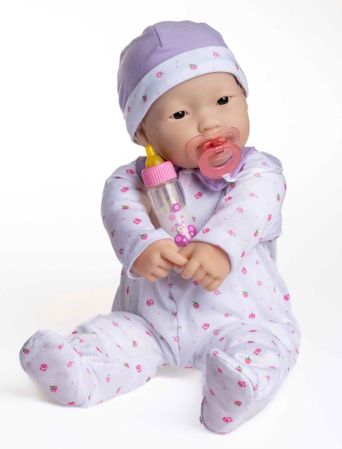 JC Toys La Baby's detailed face and fixed eyes spark gentle storytelling and role-play.