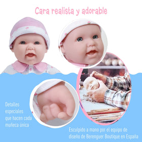 JC Toys La Baby removable pacifier with outfit.