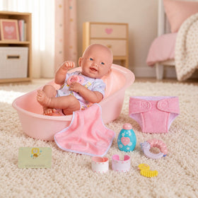 La Newborn Nursery doll by JC Toys ready for nurturing play