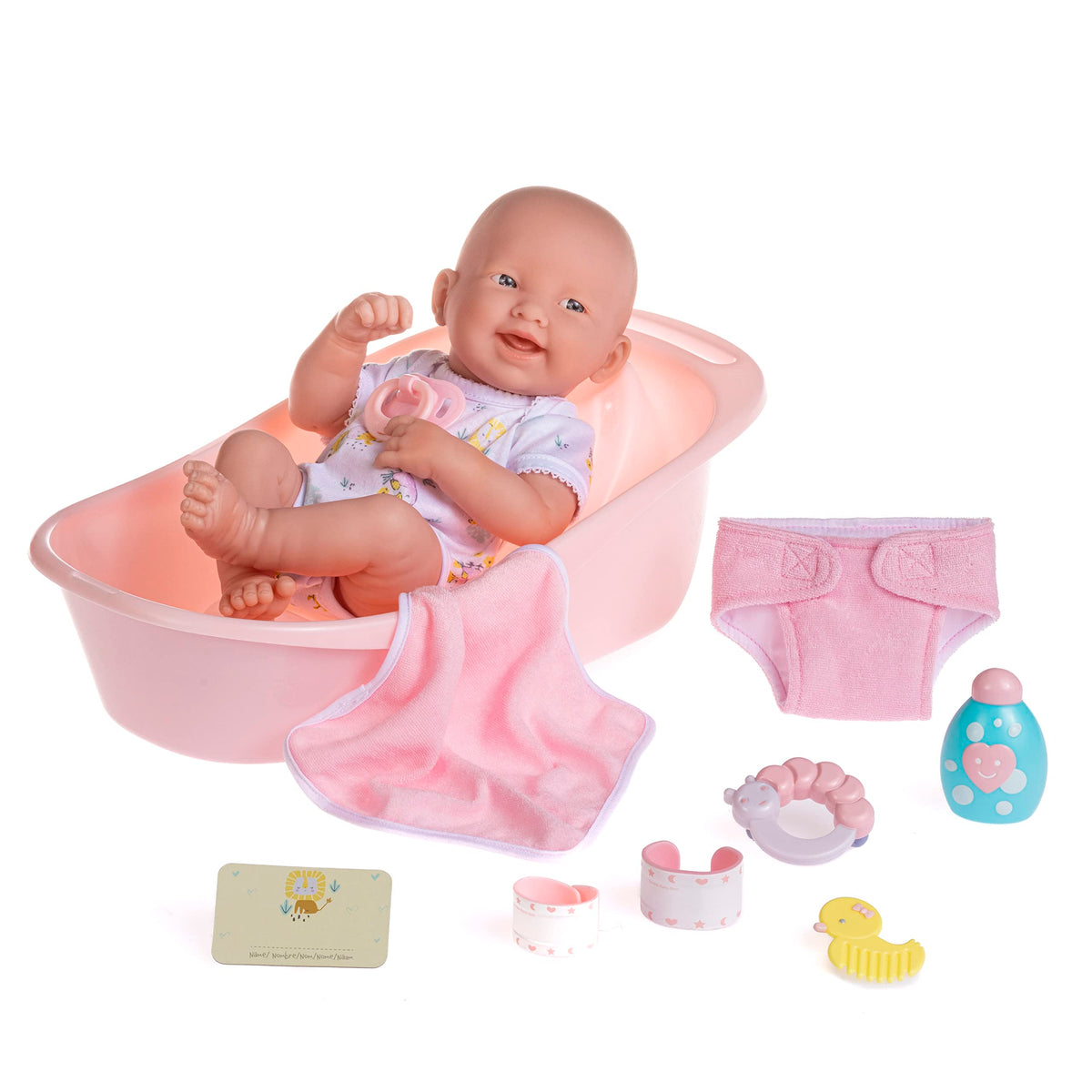 JC Toys layette bathset doll ready for imaginative bath time play