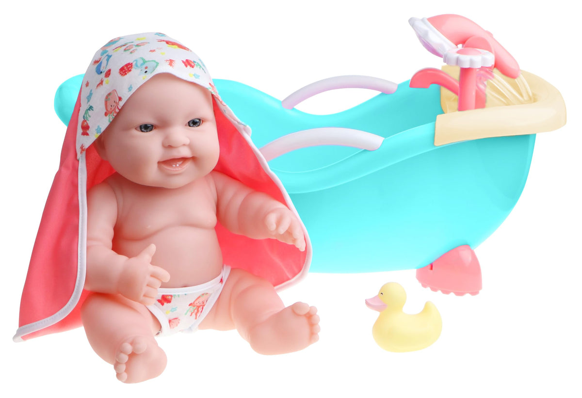 JC Toys Lots to Love Babies bath set with doll in bath promotes imaginative play