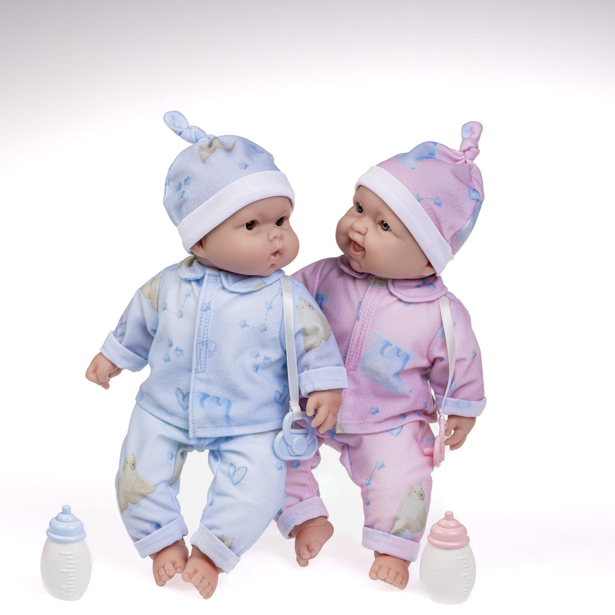 JC Toys Twins 13in soft body dolls hands and feet for realistic play