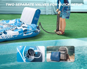 JCLEAL durable PVC construction offers long-lasting comfort on lakes and beaches.