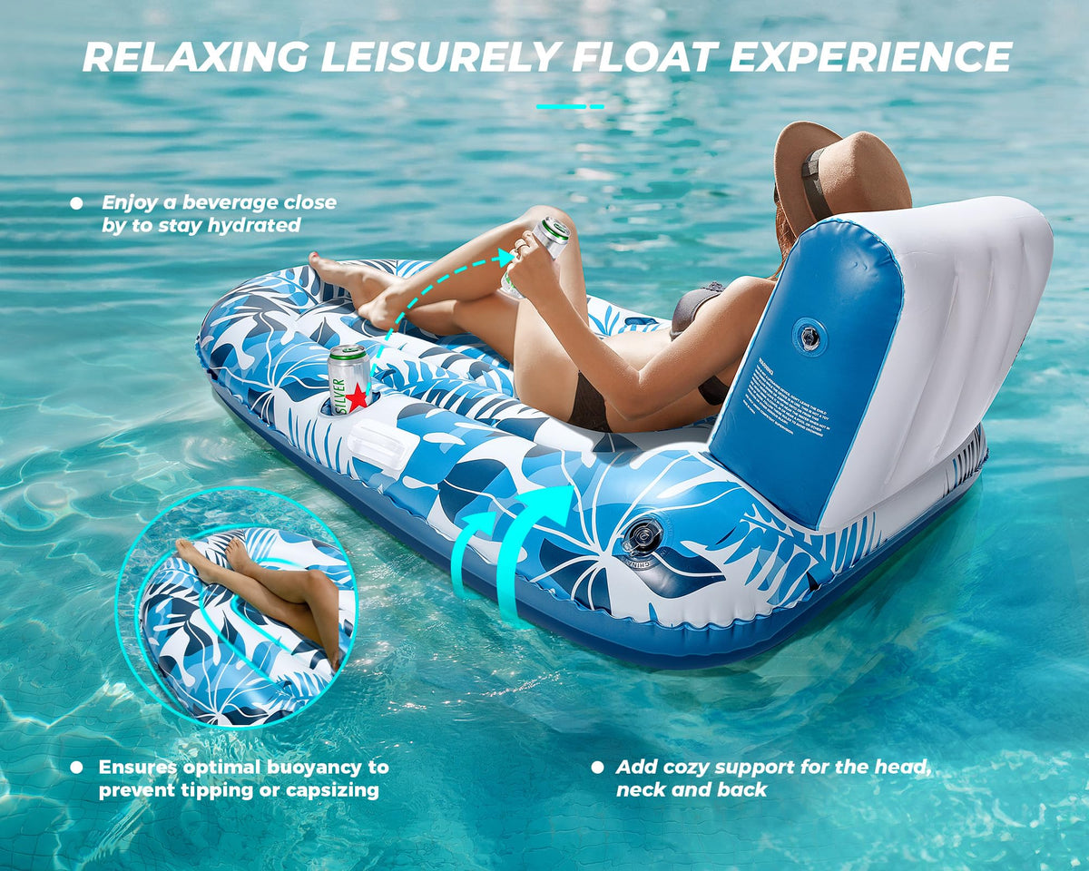 JCLEAL pool float safety handles aid balance during gentle movement.