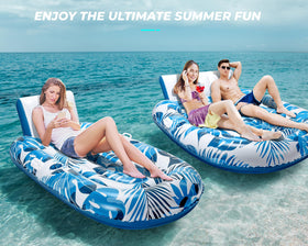 JCLEAL pool float generous 65 by 34 inches for versatile lounging.