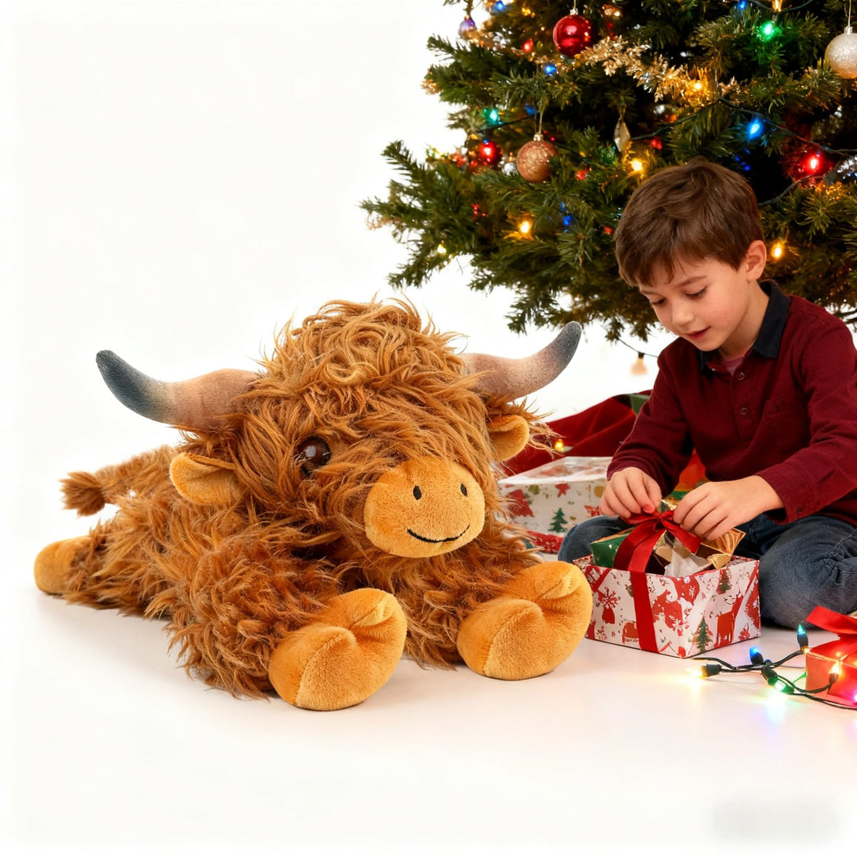 JDF Highland Cow plush makes a gift-ready statement for animal lovers and collectors.