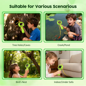 JDZ Kids Borescope HD camera display provides bright, clear views for outdoor nature investigations.