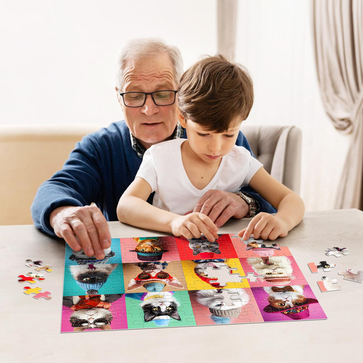 Jeacirio 100-piece donuts puzzle — bright treats inspire relaxed family activity.