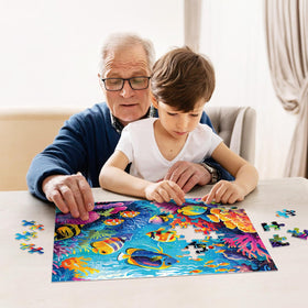 Jeacirio 4-pack 100-piece puzzle featuring animals for problem solving