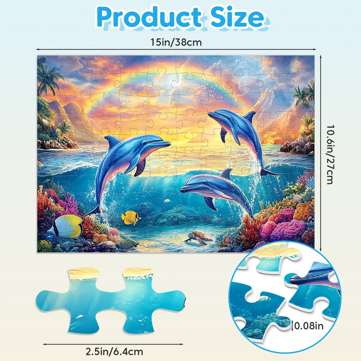 Jeacirio puzzle with back-letter guide aids easy sorting and completion