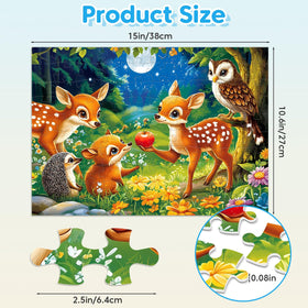 Jeacirio back labeled A-F guides kids to finish puzzles more easily