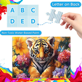 Jeacirio forest animals 100-piece puzzle supports eye-hand coordination during assembly