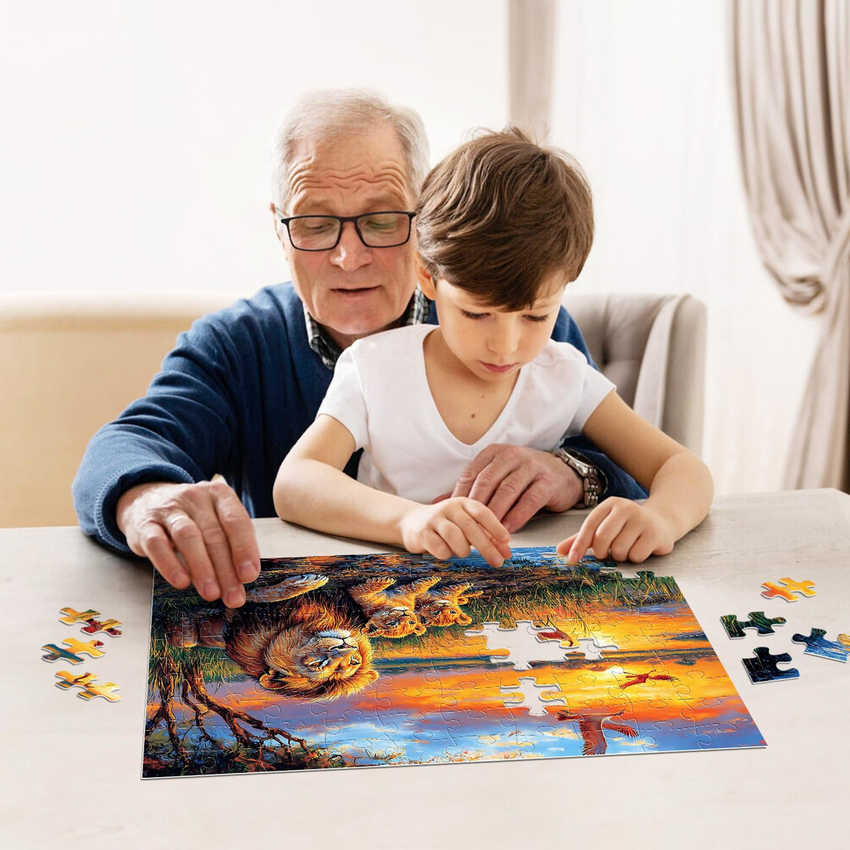 Jeacirio owls 100-piece puzzle promotes concentration and problem-solving
