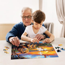 Jeacirio owls 100-piece puzzle promotes concentration and problem-solving