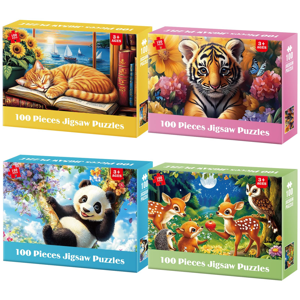Jeacirio panda 100-piece puzzle boosts focus and problem-solving